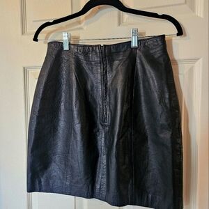 Black Leather Mini Skirt 10